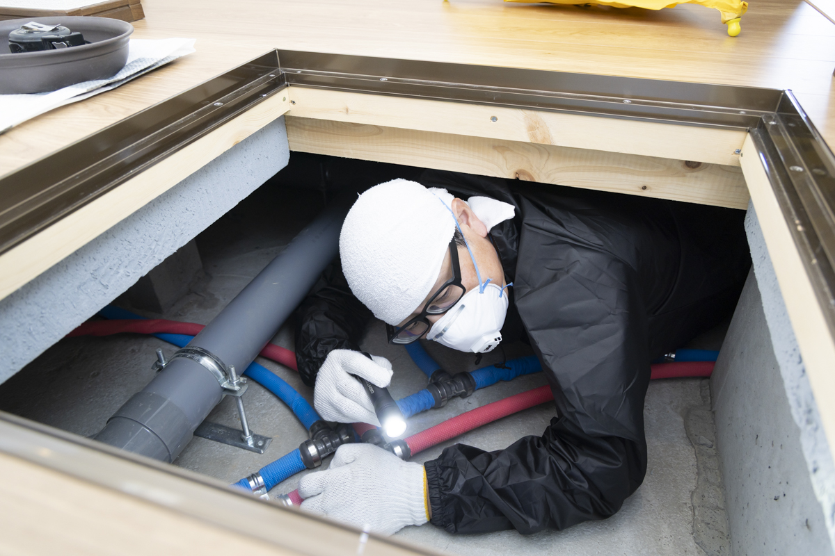 床下や小屋裏を確認する住宅検査