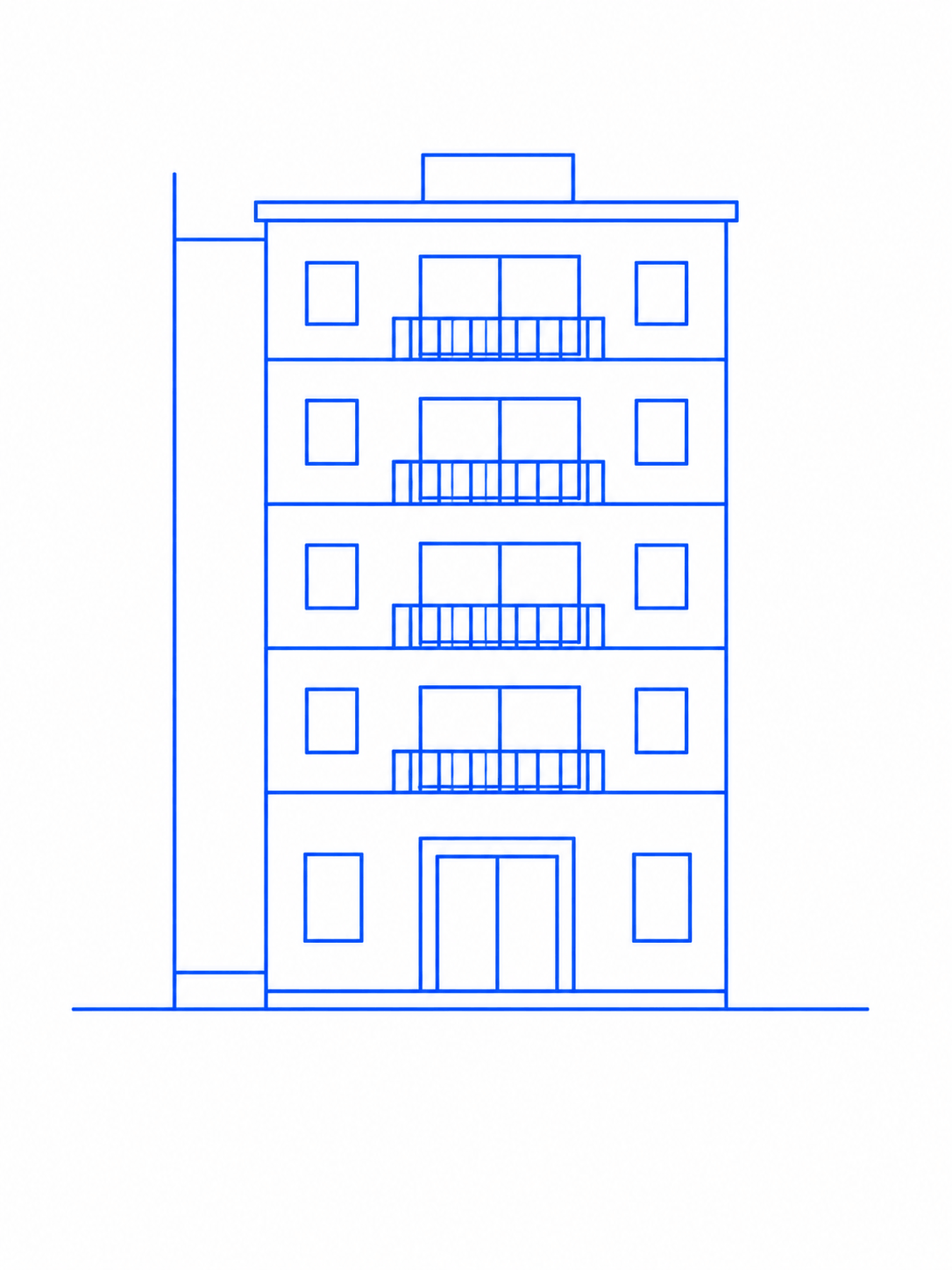 傾いていない建物